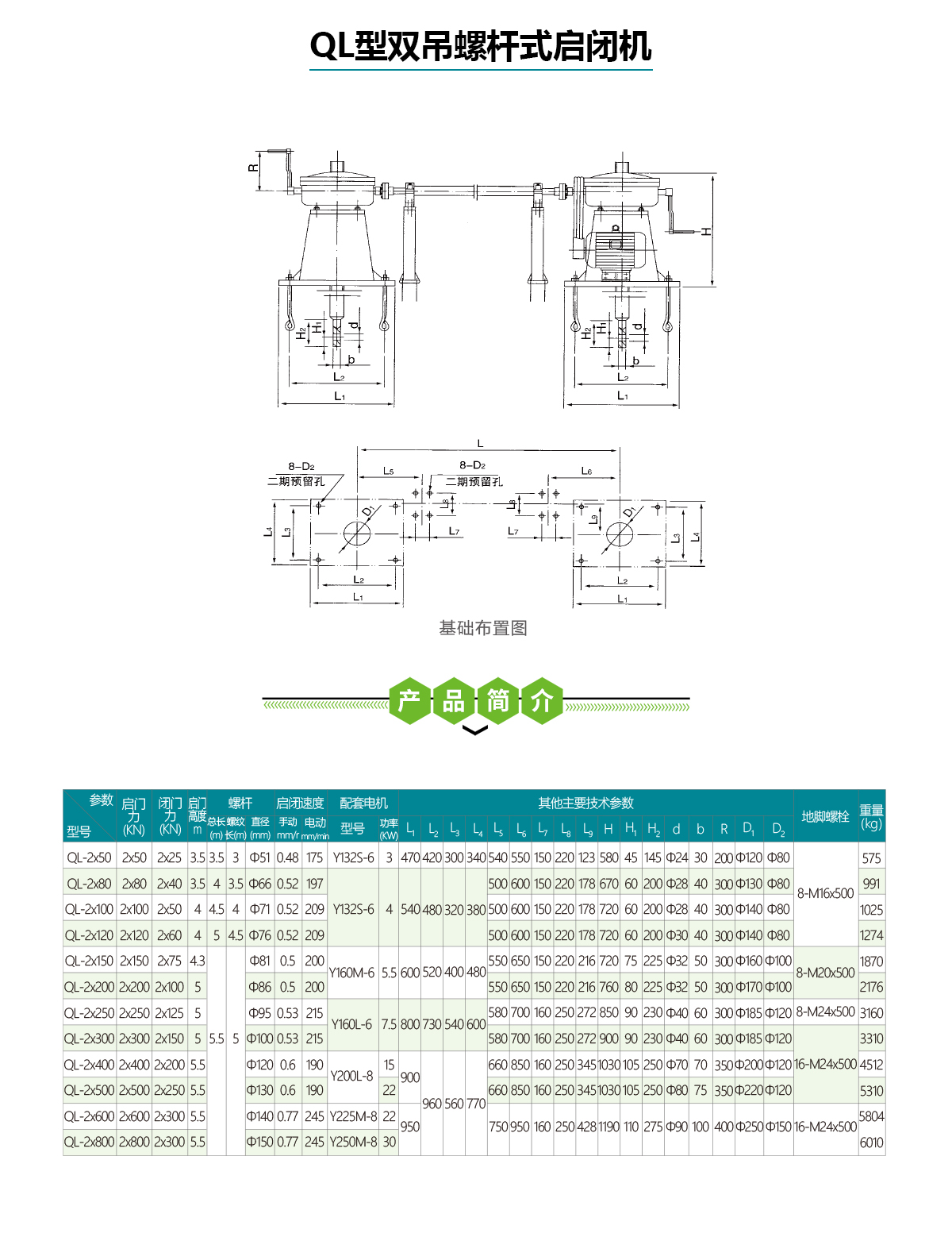 雙吊螺桿式啟閉機,華南泵業