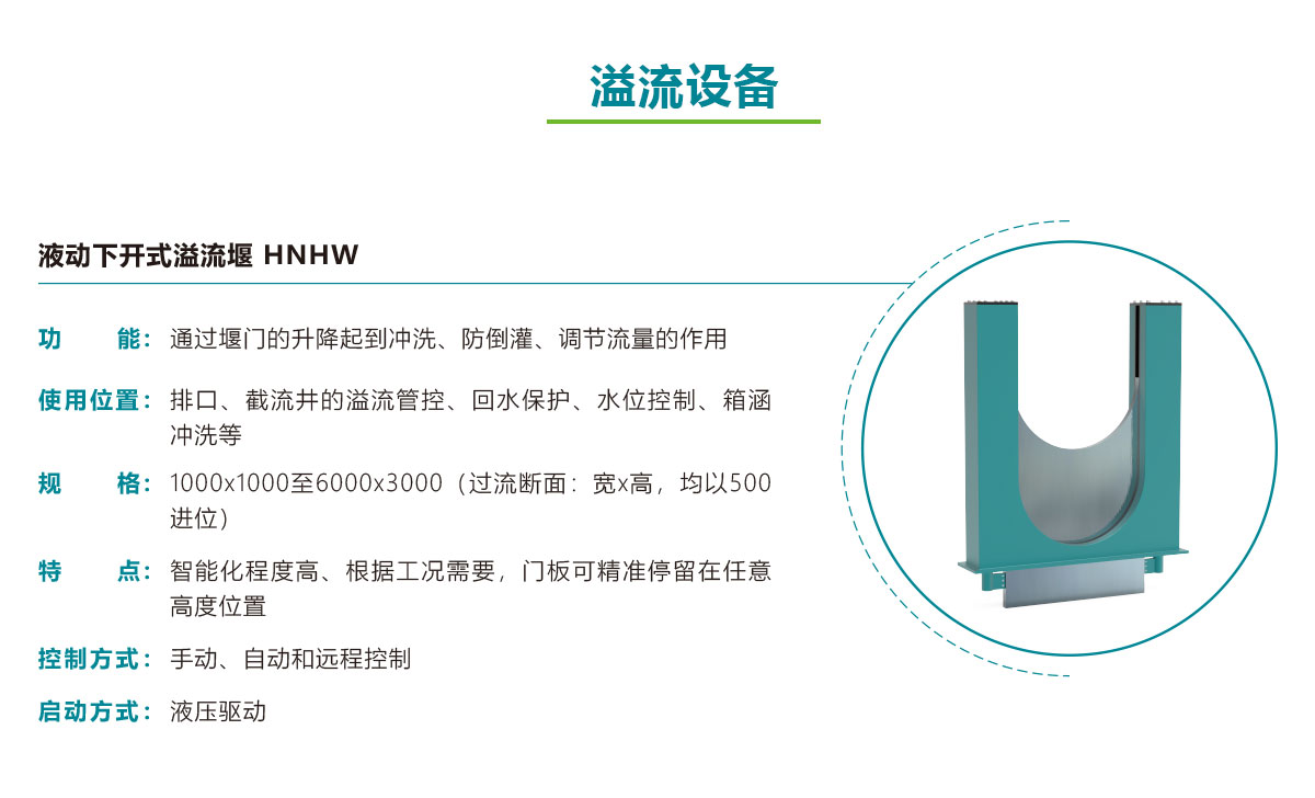 液動下開式溢流堰,華南泵業